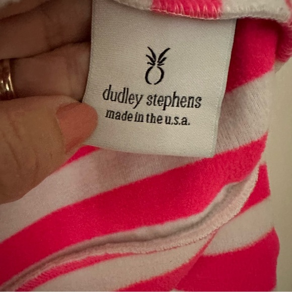 Tuckernuck Dudley Stephens Parker Slope Stripe Pink White Turtleneck Small - Picture 9 of 10